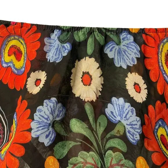 NWOT Women's Show Me Your Mumu chiffon ruffle sleeves crop top - Small - Picture 6 of 8